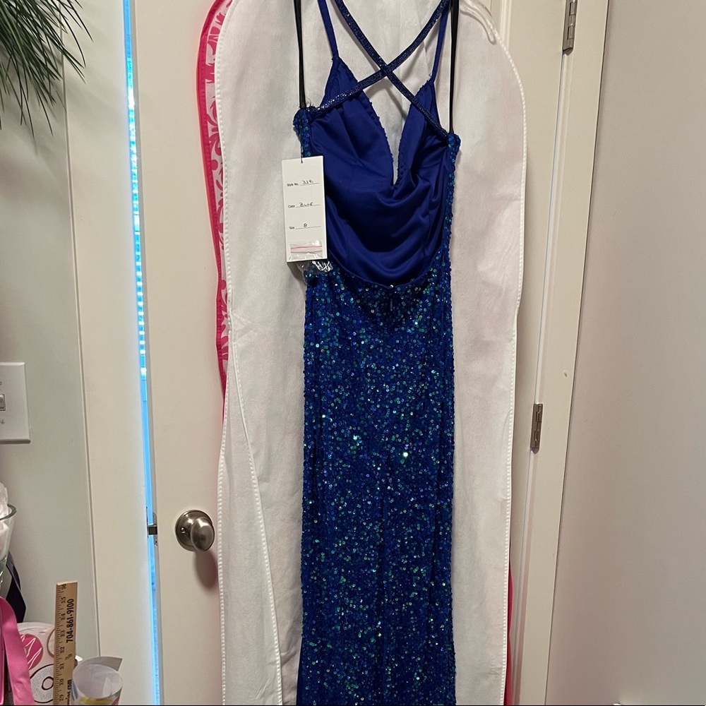 NWT Primavera evening gown blue 8 3291 - Picture 6 of 9